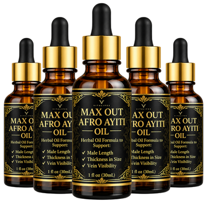 5pk Max Out Afro Ayiti Herbal Massage Oil, (30mL) - Natural Botanical For...