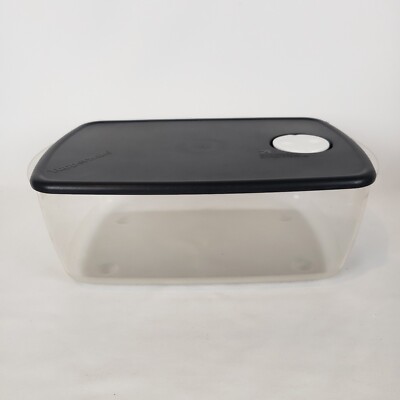 Tupperware Microwave Rock N Serve Rectangular 3 3/4 Qts 15 Cup Black 3380B