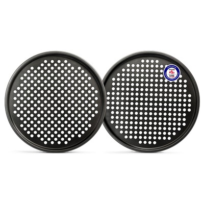 Bakken- Swiss Non-Stick Pizza Pan with Holes - 13-Inch Perforated Pizza Crisp...