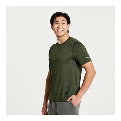 

Мужские кроссовки Saucony с секундомером и коротким рукавом с графикой Ivy Heather Graphic, Climbing ivy heather graphic