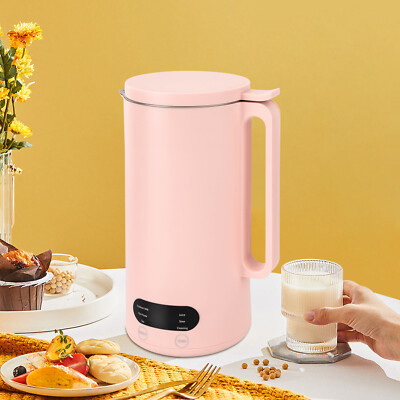 Soy Milk Machine Automatic Nut Milk Maker Homemade Almond Oat Coconut Soy Pink
