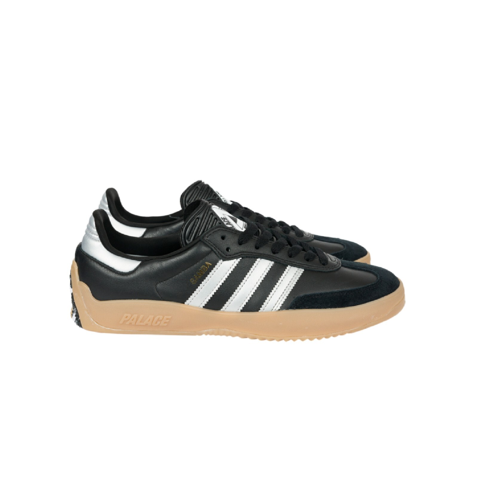 

Adidas Puig Samba x Palace Black Silver HQ6099 Мужская обувь Кроссовки, Core black/silver metallic/gum, adidas Puig