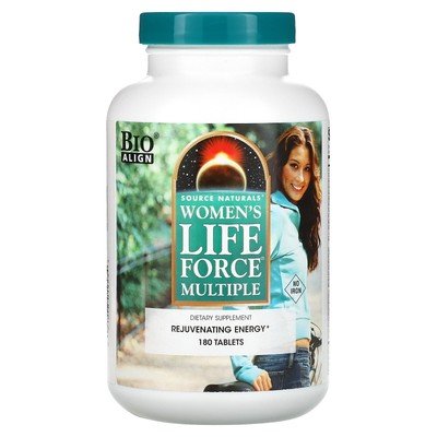 Source Naturals Women s Life Force Multiple No Iron 180 таблеток без молочных продуктов,