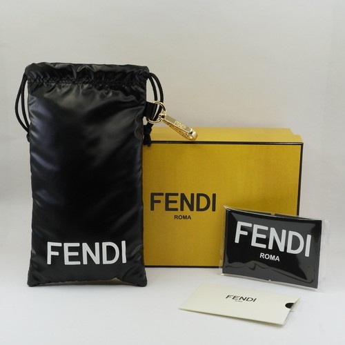 Pre-owned Fendi Fe40080u 12c Ruthenium/smoke Mirror 65-9-145 Sunglasses