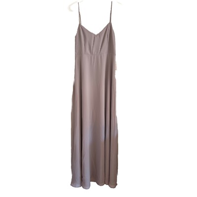 NEW Show Me Your Mumu Faith Maxi Dress Dove Grey Chiffon Bridesmaid Prom Size M