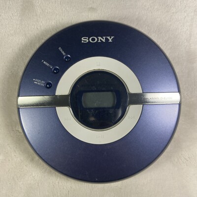 Sony CD Walkman D-EJ100 Blue Discman Digital Mega Bass G-Protection *Untested*
