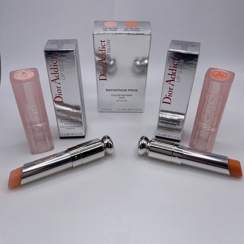 Dior Addict Lip Glow Lipstick DUO Shades 001 PINK + 004