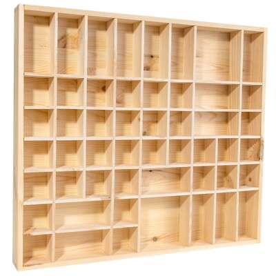 Creative Deco Sammelbox Setzkasten Holz Holztablett 26/ 28/ 51  Fächer