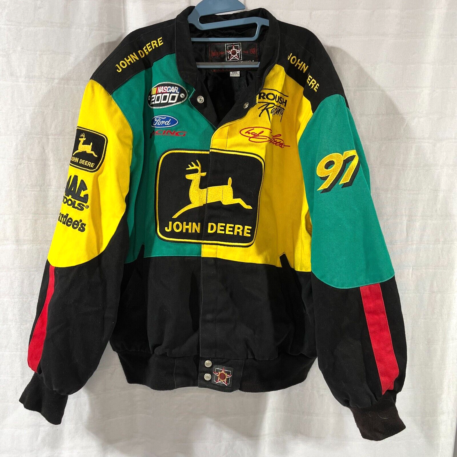 JH Design John Deere Motorsports Nascar Racing Jacket, Chad JH Design John Deere Motorsports Nascar Racing Jacket, Chad