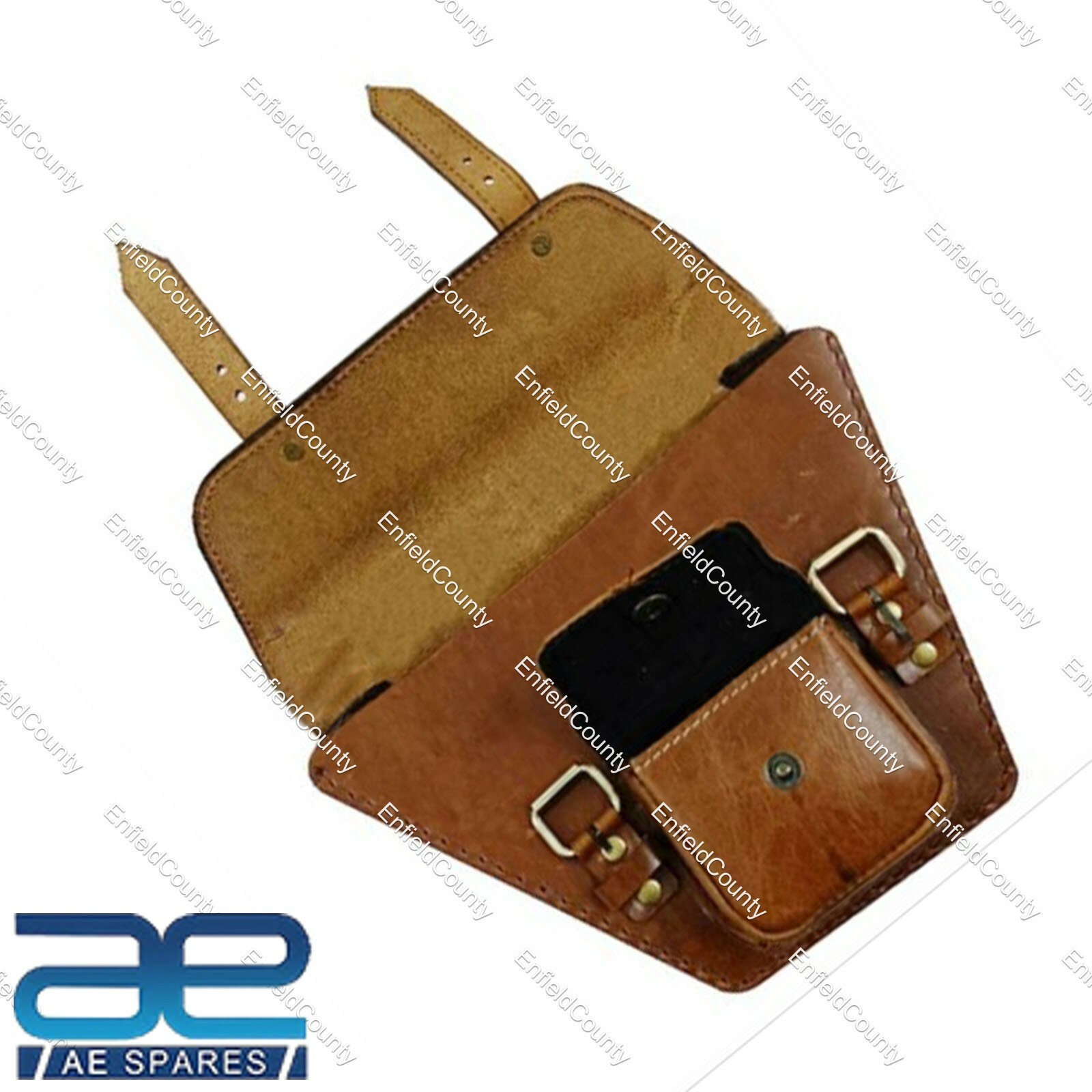 For Royal Enfield Interceptor 650 Side Panel Bag With Pocket Genuine Leather 