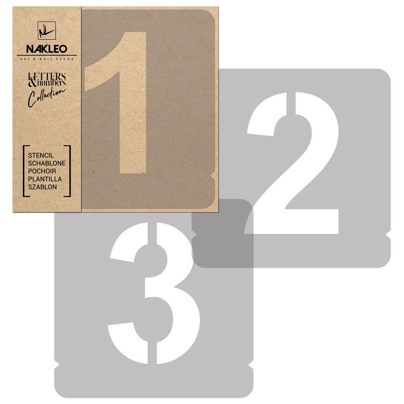 Pochoirs Chiffres RÃ©Utilisables / 140mm Nombres Modern Sans / Alphabet Letterage