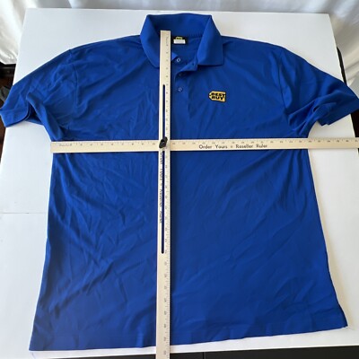 Best Buy Employee Polo Shirt Men's 3XL Blue Work Uniform Retail Store - EUC