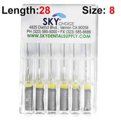 K Files DENTAL K-FILES ENDODONTIC FILE 28 mm LENGTH SIZE 6 8 10 15 20 25 30 35