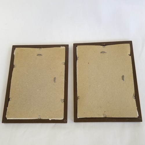 Vintage Needlepoint Roses in Wooden Frames