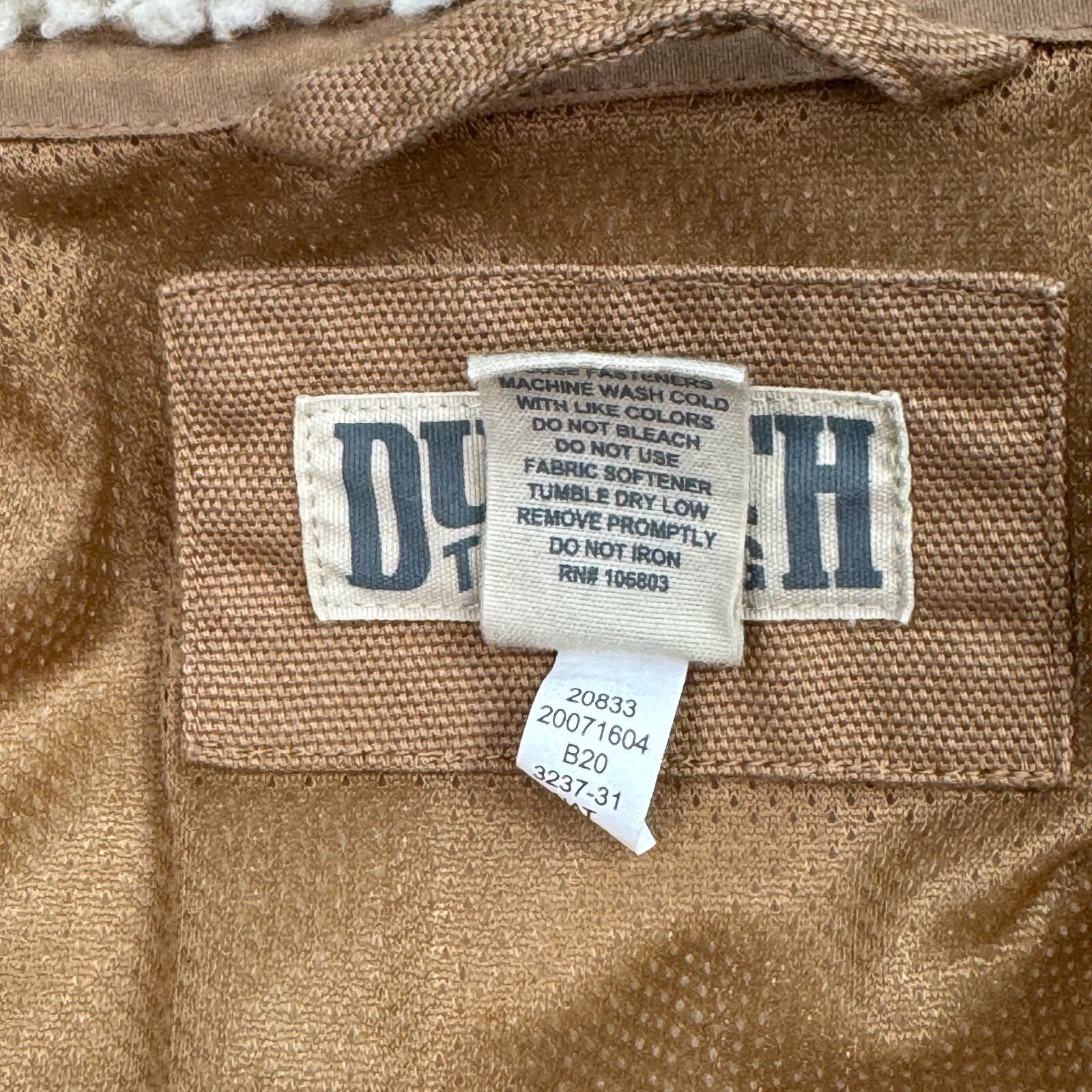 Duluth Vest Mens Large Brown Burly Sherpa High Deep Pile Chore Barn Snow Work