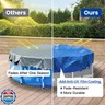 COVALL 19 Ft Round Heavy Duty Winter Pool Cover，for 16ft Above Ground Pool,Cold and UV Resistant, Weatherproof and Durable, Winch and Cable Included (Blue/Black,Cover Diameter 19')