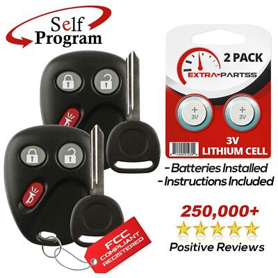 2 For 2003 2004 2005 2006 Chevrolet Tahoe Keyless Entry Remote Fob + Key