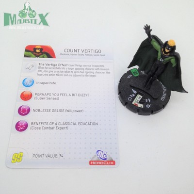 Heroclix - Count Vertigo 024 - Arkham Asylum - Uncommon W/ Card
