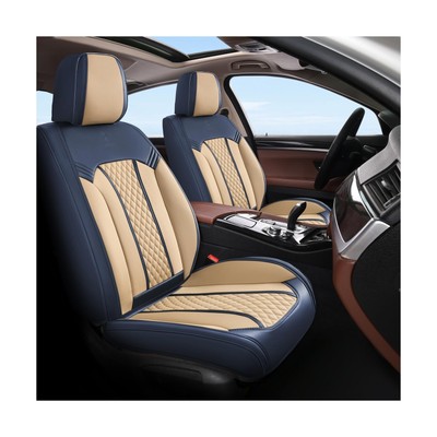 Doogo Car Seat Covers, Leather Seat Covers 2 Pieces, Breathable Front Seat Co...