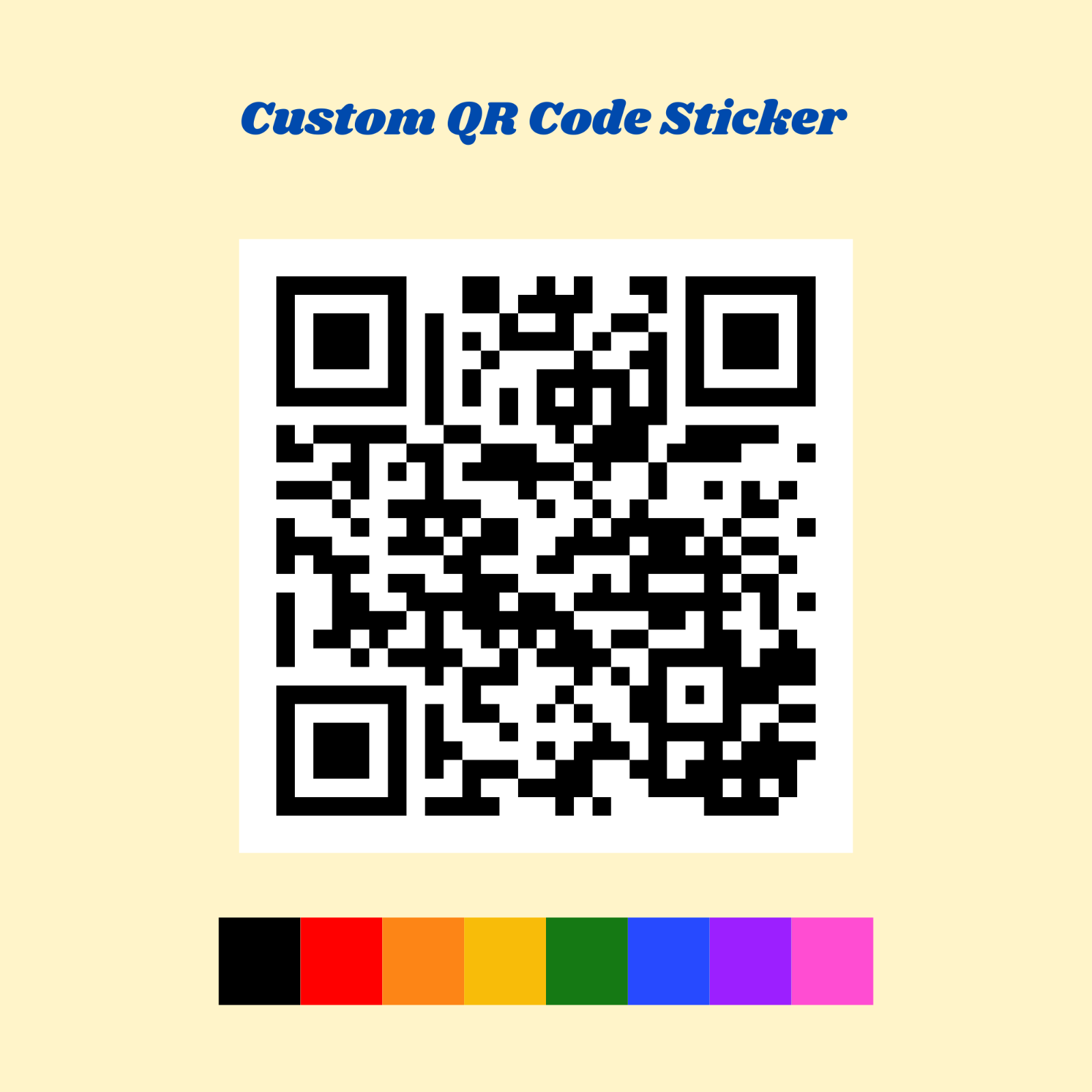 Custom QR Code sticker Personalized Business Website