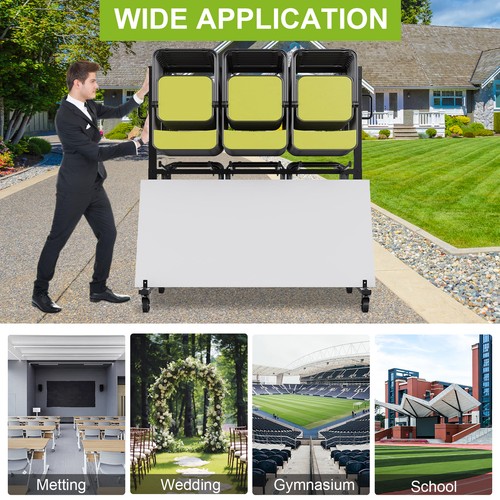 TECSPACE Folding Table and Chair Cart with cover, 800 LBS Capacity for 84 Chairs