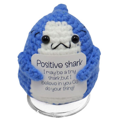 Crochet Shark Funny Animal Knitting Toy Decorative Emotional Support Doll