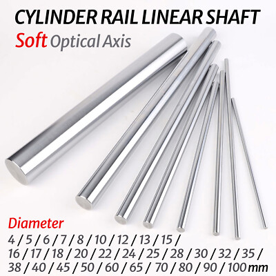 Ø 4mm- Ø 50mm Cylinder Rail Linear Shaft 45# Steel Smooth Rod Soft Optical Axis