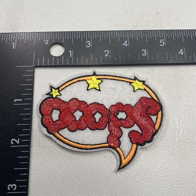 Cartoon Comic Style Caption OOOPS Patch 001M