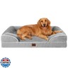 EHEYCIGA Orthopedic Dog Beds for Extra Large Dogs 44x32Inch, Waterproof Memory Foam XL Pet Bed with Sides, Non-Slip and Egg-Crate Foam Big Dog Couch Bed with Washable Removable Cover, Grey