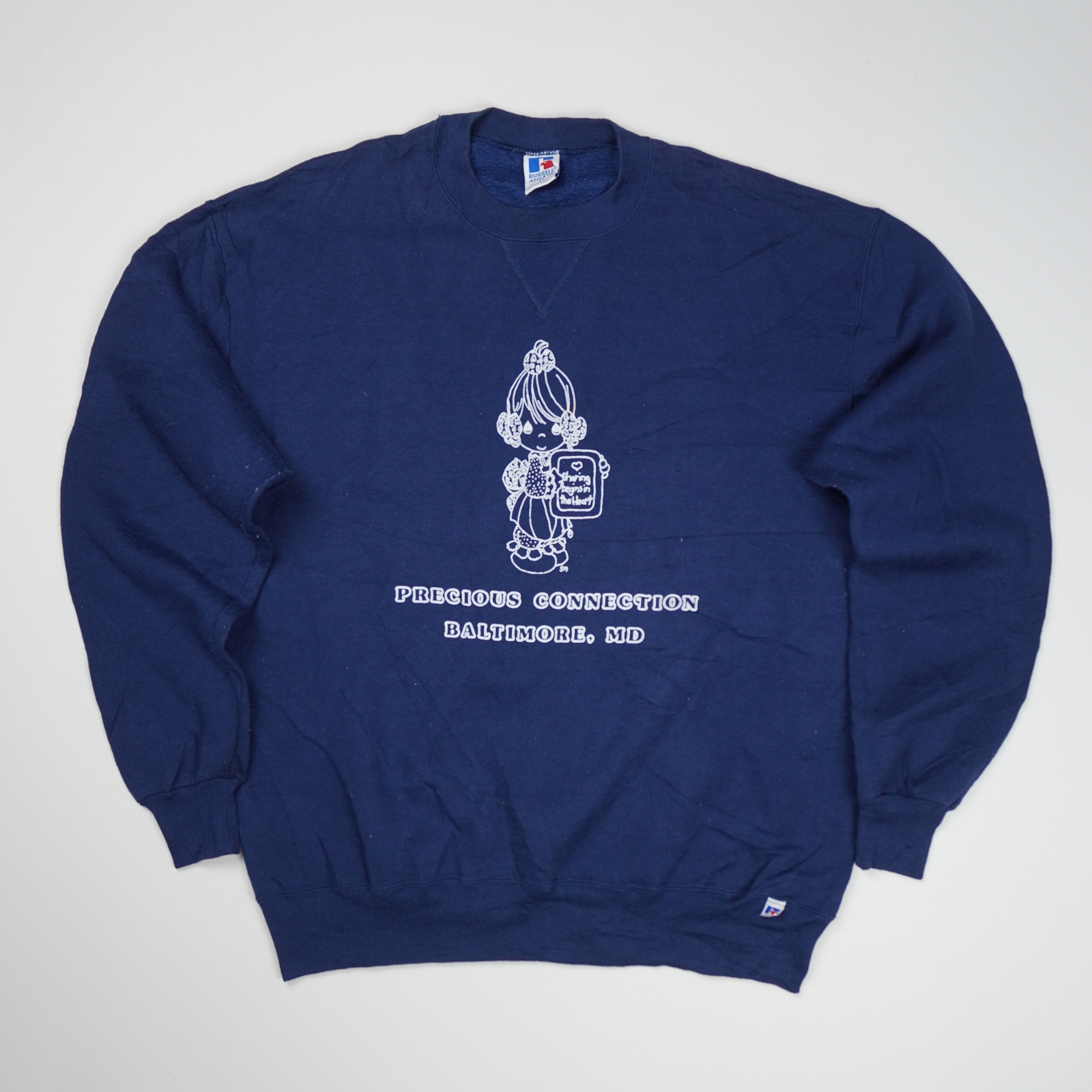 Russell Athletic Men's Printed Sweatshirt XL Navy
