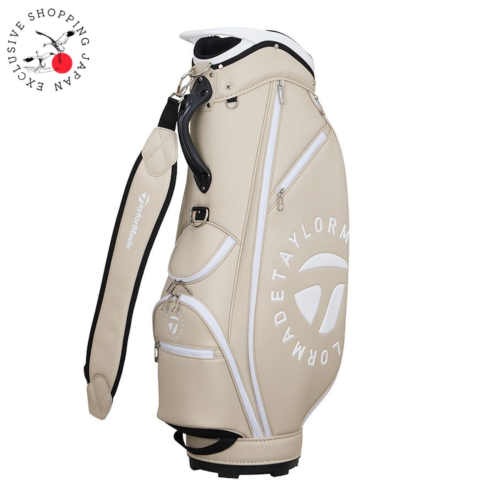 TaylorMade Circle Logo Cart Bag Beige 9.5x47 3.2kg TaylorMade Circle Logo Cart Bag Beige 9.5x47 3.2kg