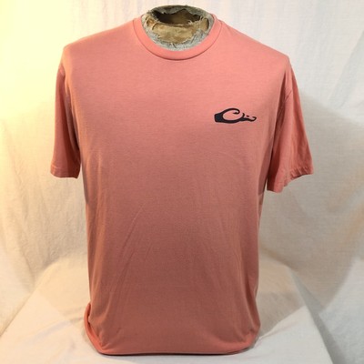 Drake Waterfowl Systems Men's Medium Orange T-Shirt Duck Hunting Short Sleeve