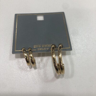 Beeline Fashion Jewelry Gold 2-Pair Two Size Hoop Earring Set