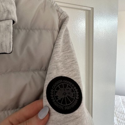 Pre-owned Canada Goose Hybridge Muskoka Pullover Sweater Black Label 1/2 Zip Sz Large In Gray