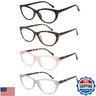 EYEURL 4 Pack Cat Eye Reading Glasses for Women, Blue Light Blocking Readers Lightweight Spring Hinge Anti Eyestrain UV Fashion Eyeglasses +1.25