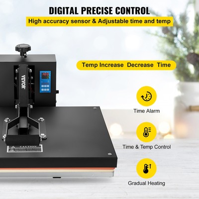 VEVOR Heat Press Machine 16" x 24" Clamshell Sublimation Printer for T-shirt