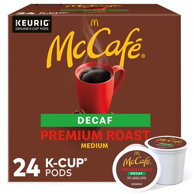 McCafe Premium Roast Decaf Coffee,K-Cups, Decaffeinated, 24 Count
