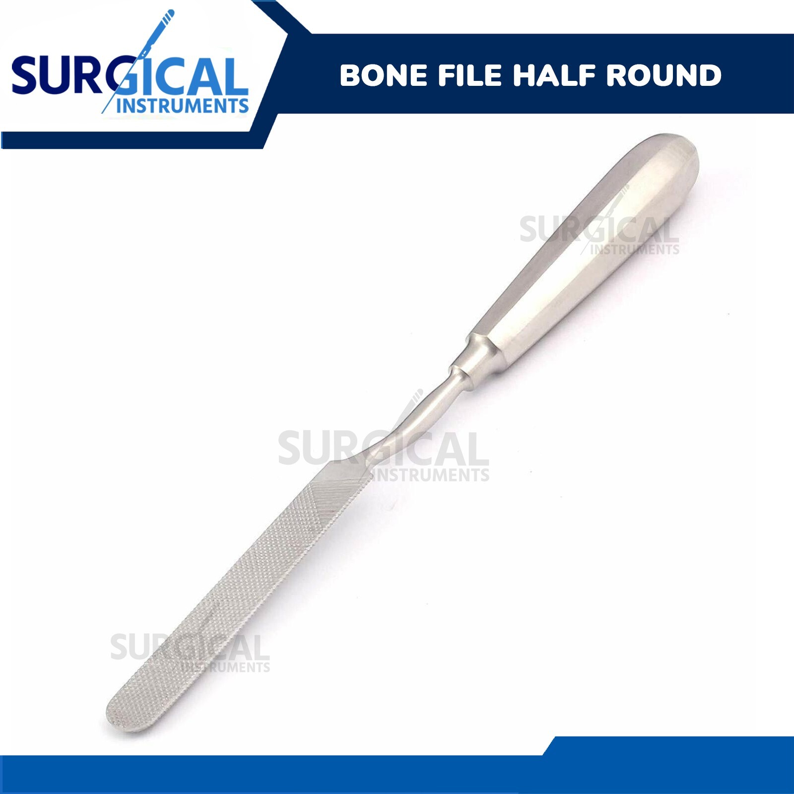 Bone File Half Round Surgical Veterinary Instruments Stainless German Grade