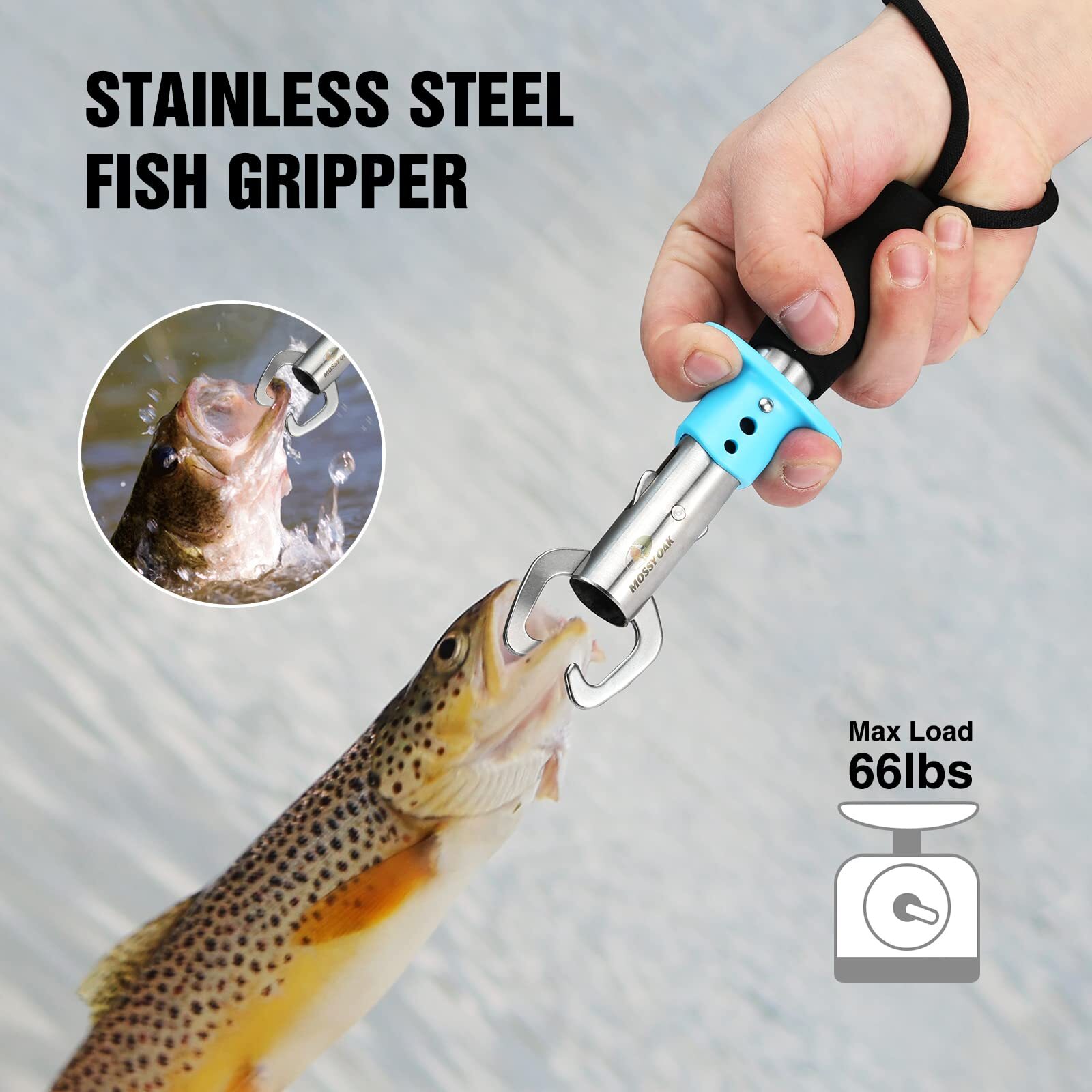 Mossy Oak 4PIECE Fishing Tool Kit Pistol Grip Fishing Plier Fillet Knife Gripper