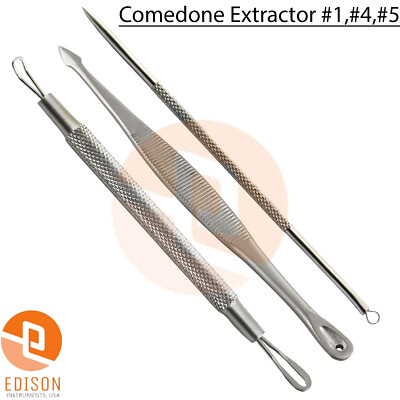 Comedone Extractor Blackhead Whitehead Remover Acne Blemish Dermatologist Tools
