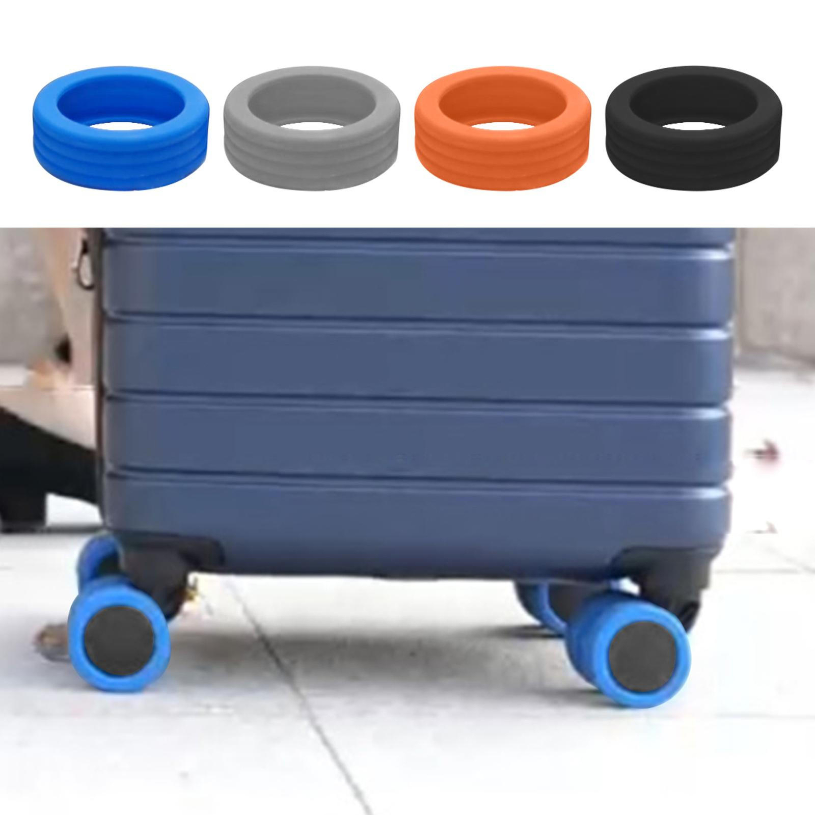 8PCS Luggage Wheel Cover Suitcase Wheel Protector Silicone W