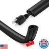 12ft Cord Cover Floor for Extension Cords, Self-Adhesive Floor Cable Cover to Protect Cables and Prevent Tripping, PVC Cord Hider Protector, Internal Wire Management Channel Diameter: 0.39