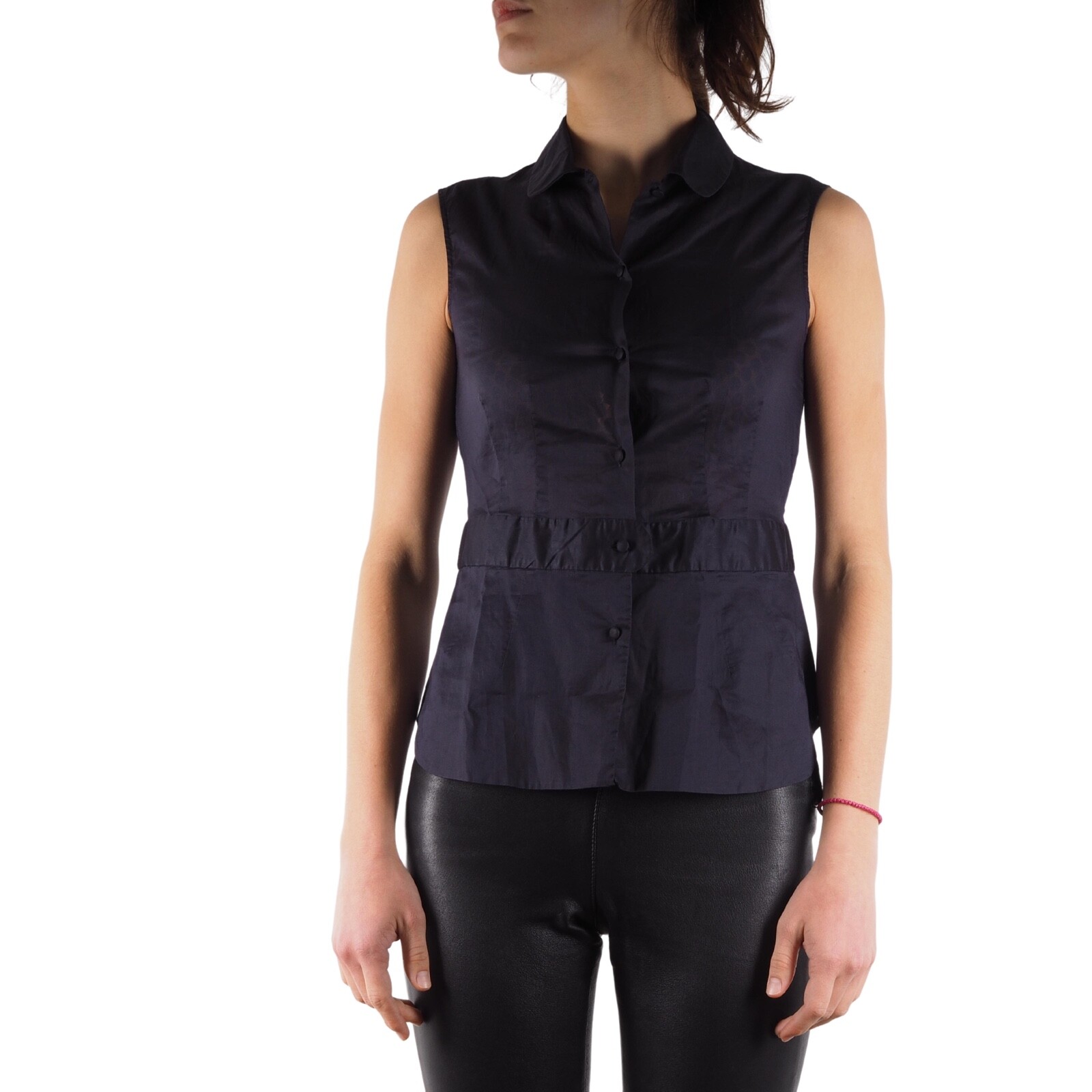 Mサイズ　JIL SANDER コットンノースリーブ　ネイビー Mサイズ JIL SANDER コットンノースリーブ ネイビー