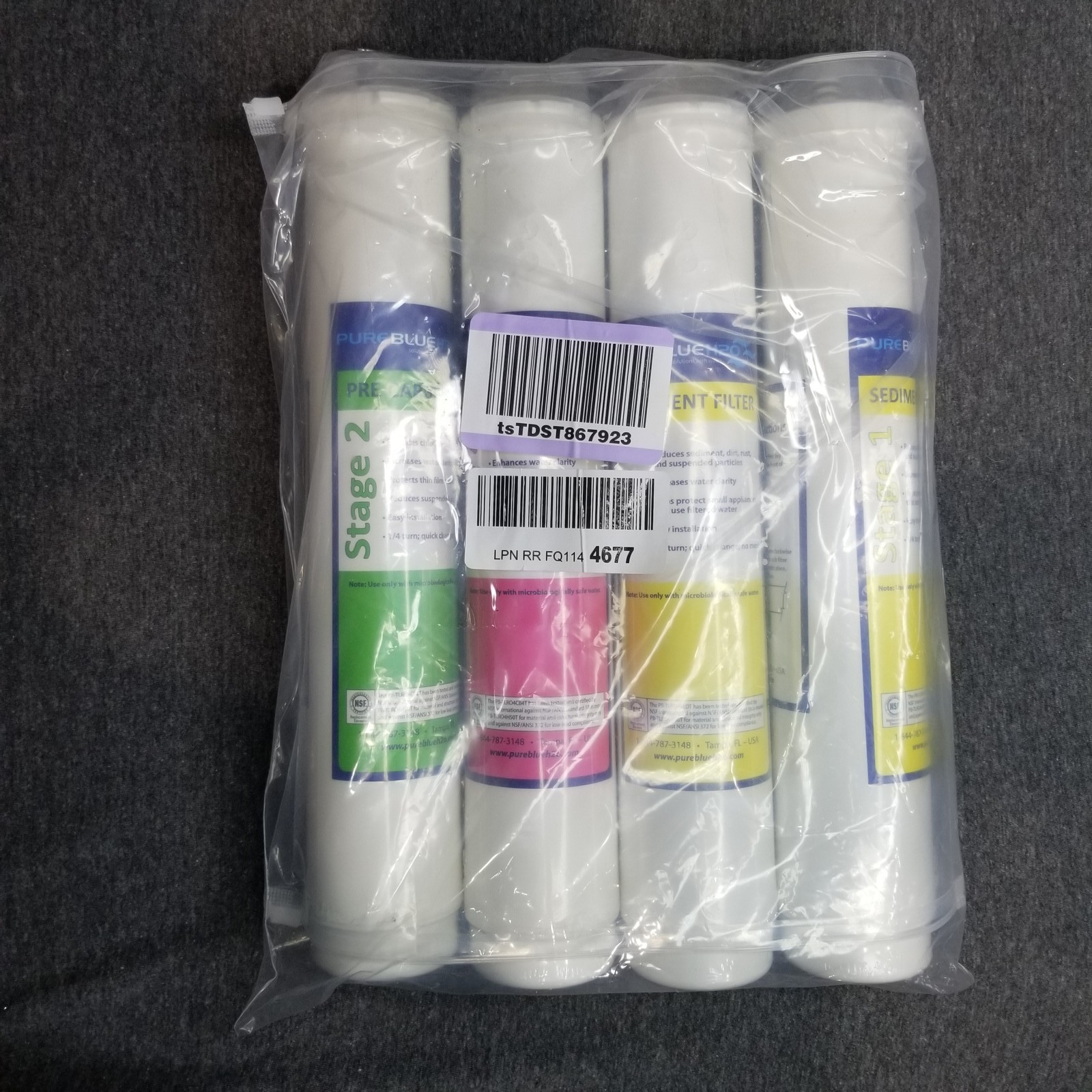 PureBlue H20 2x-Sediment Filter 1x-Pre-Carbon CTO 1x-Post-Carbon CTO Stage 1,2,4