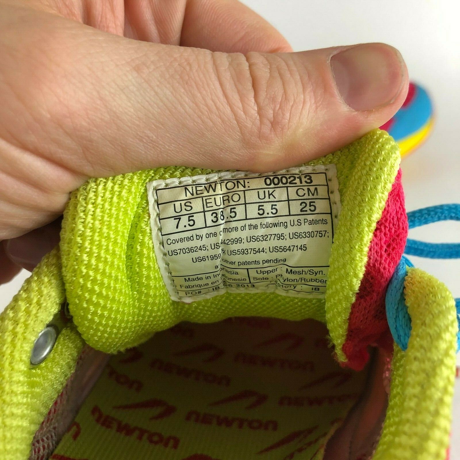 Newton Gravity Running Shoes Sneakers Pink Blue Yellow AF3 Womens Size 7.5