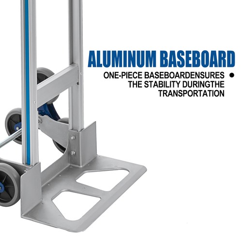 2 in 1 Aluminum Hand Truck Stair Climber 550 lbs Capacity w/ Dual Handles