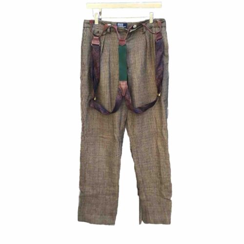 Vintage polo Ralph Lauren 100% wool pleated suspenders Vintage polo Ralph Lauren 100% wool pleated suspenders