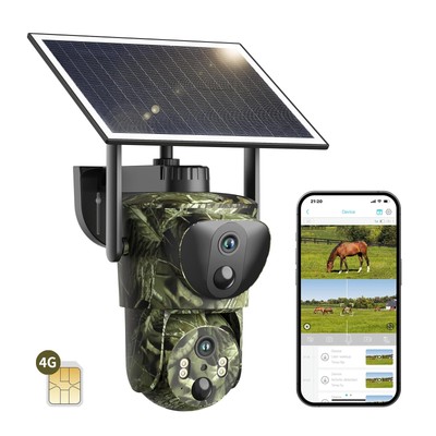 Trail Cameras Dual Lens Linkage Security Camera 4G LTE Cellular Trail Cameras...