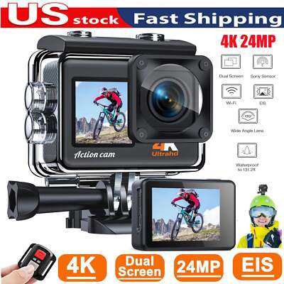 4K Sony Ultra Hd Action Camera WiFi 40M Underwater Camera 4XZoom with EIS Remote