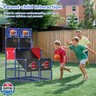 M SANMERSEN Kids Double Basketball Hoop Arcade Game Set with 6 Balls Electronic Scoreboard LED Light, Indoor and Outdoor Play, Birthday/Halloween for 3-8 Year Old Boy and Girl